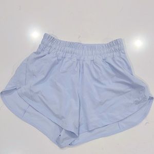 Track That High Rise Lined Shorts Pastel Blue 3”